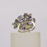 Коктейльное кольцо с фианитами и кристаллами Сваровски 31658